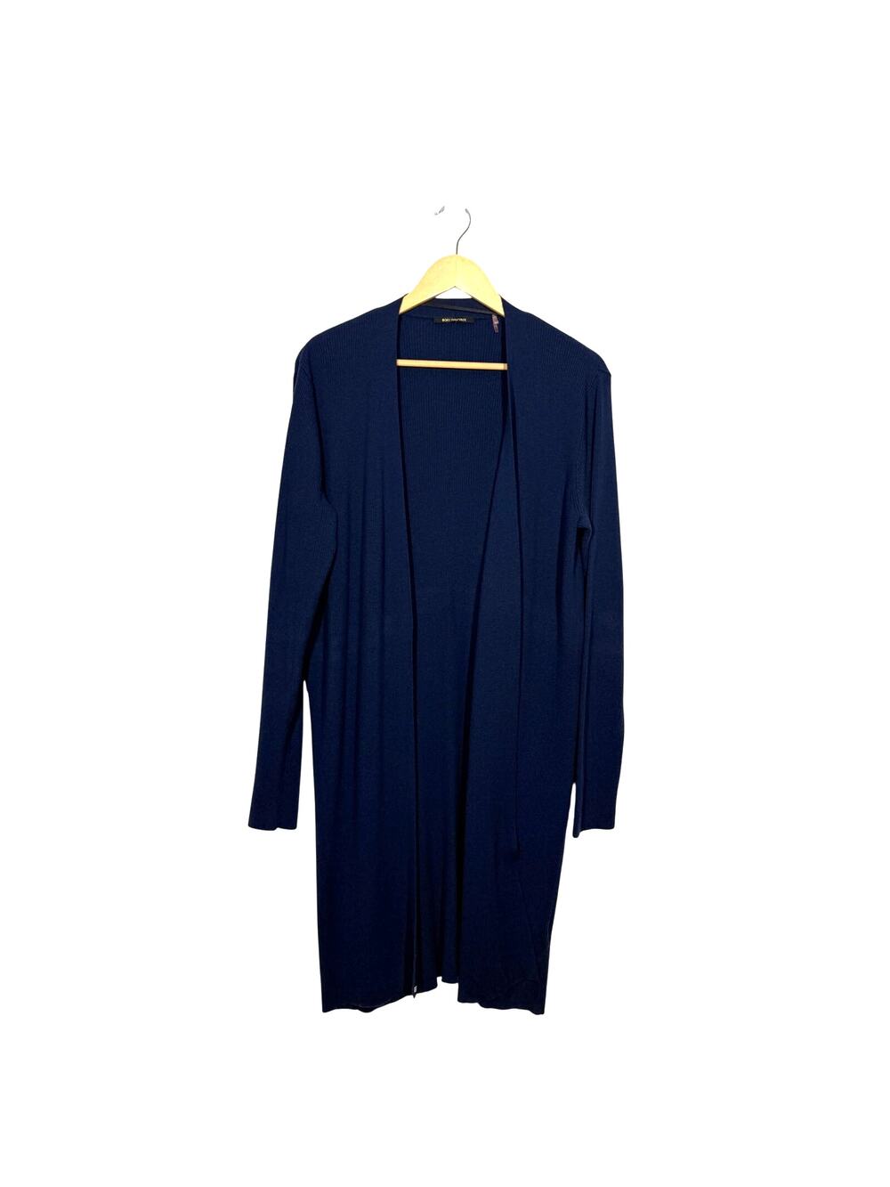 Kobi Halperin Duster Cardigan Sweater Size Large Blue Open Front Knit Old Money
